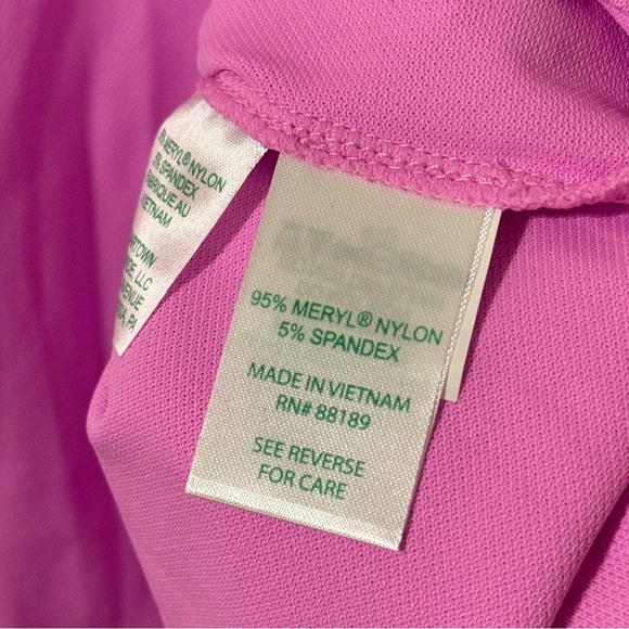 Lilly Pulitzer Luxletic The Imara Polo Size Large Pink Top Athletic Tennis Tank - Picture 6 of 8